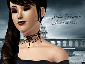 Sims 3 — GothicVictorian Flower necklace_T.D. by Sylvanes2 — The first juwelpiece in my 'gothic Victorian serie' Its