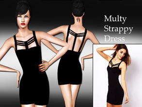 Sims 3 — Multy Strappy Dress by saliwa — Elegant Mini Black Dress for your sims. Enjoy.