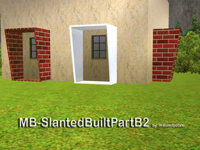 Sims 3 — MB-SlantedBuiltPartB2 by matomibotaki — MB-SlantedBuiltPartB2, 2x1 decorative wider expansion buitl item to give