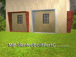Sims 3 — MB-SlantedBuiltPartC by matomibotaki — MB-SlantedBuiltPartC, 3x1 - decorative buitl item to give your walls an
