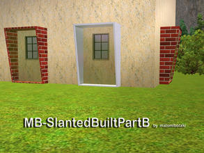 Sims 3 — MB-SlantedBuiltPartB by matomibotaki — MB-SlantedBuiltPartB, 2x1 wide decorative buitl item to give your walls