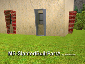 Sims 3 — MB-SlantedBuiltPartA by matomibotaki — MB-SlantedBuiltPartA, 1x1 - decorative buitl item to give your walls an