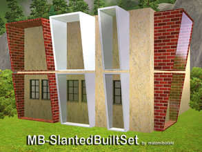 Sims 3 — MB-SlantedBuiltSet by matomibotaki — MB-SlantedBuiltSet - 6 different, decorative buit items in 4 sizes, to give