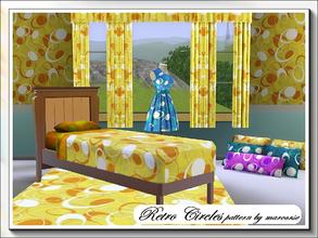 Sims 3 — Retro Circles_marcorse by marcorse — A geometric retro pattern in shades of yellow, orange and white. 3 palettes