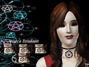Sims 3 — Wicca Pendant_T.D. by Sylvanes2 — Forget the evil things when you see a wicca pentagram, the 5points of the star
