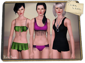 Sims 3 — Retro Beach by katelys — swimwear for adult and young adult females in similar style as my previous set, hope