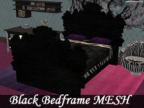 Sims 2 — Black Bedframe MESH by staceylynmay2 — A black bedframe, kinda gothic looking.