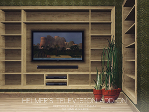 Sims 3 — Helmer's TV Add On by DT456 — Why not make the Helmer Modular shelves even more useful with adding a TV Unit?