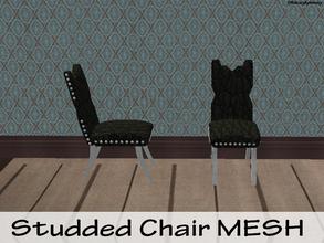 Sims 2 — Studded Chair MESH by staceylynmay2 — Studded chair mesh - black leather texture, with white studs and legs. You