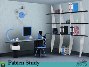 Sims 3 — Fabien Study by sylvia54 — Fabien stands for a modern , stylish and glossy line for your Buisness-Sim . The
