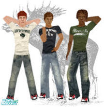 Sims 1 — A & F by siyang2 — An Abercrombie and Fitch outfit for your fashionable boys. Part of my "Branded"