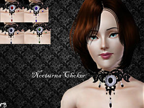 Sims 3 — Nocturne choker_T.D. by Sylvanes2 — Another beautiful choker for my 'gothic Victorian' serie. The choker itself