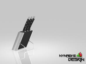 Sims 3 — Stainless Steel Knife Block - Kitchen Decoration by NynaeveDesign — Stainless Steel Knife Block This Stainless