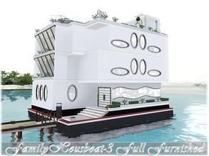Sims 3 — Modern Houseboat-03 [Full Furnished]  by TugmeL — Created with built EP's :Sims3 Seasons, University and Island