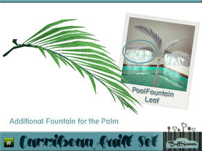 Sims 3 — Caribbean Built Poolfountain Leaf by BuffSumm — Place it to the PoolPalmFountain if you want to have two