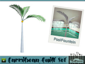 Sims 3 — Caribbean Built Poolfountain by BuffSumm — You get two waterfalls if you place the PoolFountainLeaf on this