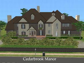 Sims 2 — Cedarbrook Manor by millyana — Here is a very large house with 5 bedrooms, 4.5 baths, formal living and dining,