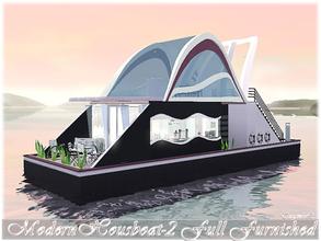Sims 3 — Modern Houseboat-02 [Full Furnished] by TugmeL — Created with built EP's :Sims3 Seasons, University and Island
