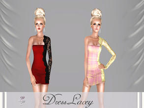 Sims 3 — Lacey Dress by Shokobiene2 —  You can wear as Formal or as Everyday.Dress for YA-A. Two recolorable areas,