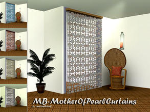 Sims 3 — MB-MotherOfPearlCurtains by matomibotaki — MB-MotherOfPearlCurtains, new curtains mesh with mother of pearl