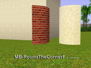 Sims 3 — MB-RoundTheCornerF by matomibotaki — MB-RoundTheCornerF, 45 degree rounded corner item for decorative curved
