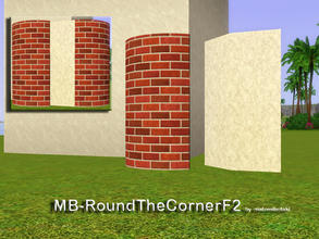 Sims 3 — MB-RoundTheCornerF2 by matomibotaki — MB-RoundTheCornerF2, 45 degree rounded corner item for decorative curved