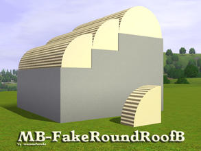 Sims 3 — MB-FakeRoundRoofB by matomibotaki — MB-FakeRoundRoofB, bigger quarter of a half rounded roof piece, 2 x 1 large,