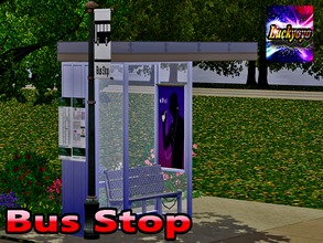 Sims 3 — Bus Stop - By Luckyoyo by luckyoyo — A great little make out spot and great for stories. I like my game to feel