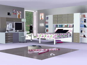 Sims 3 — White Cream Teen Room by Flovv — Are you a fashion or interior designer? Maybe an artist? Or you just adore