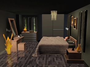 Sims 3 — Skoll Bedroom by sim_man123 — A comfortable and modern bedroom inspired by the Norse legend of Skoll, the wolf