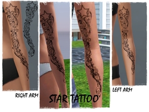Sims 3 — Stars tattoo by nezat19962 — This is a tattoo for your simmies, it contains 2 parts as part 1 bicep and part 2
