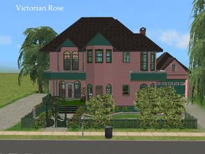 Sims 2 — Victorian Rose by millyana — Historic home, carefully remodeled but preserved, surrounded by rose bushes, with