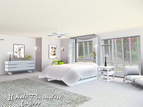 Sims 3 — White Paradise by ung999 — A bedroom set in white scheme which includes a few objects for outdoor deck: outdoor