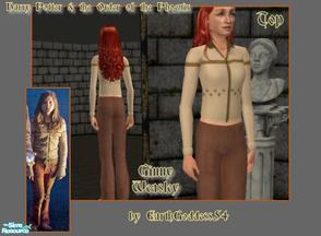 Sims 2 — Ginny Weasley - Top by EarthGoddess54 — Ginny\'s sweater from the 5th Harry Potter movie - The Order of the