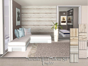 Sims 3 — Decorative Wood Patterns Set by ung999 — A set of four wood patterns with horizontal and vertical textures all