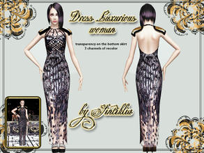 Sims 3 — Sintiklia - Dress Luxurious woman by SintikliaSims — Texture 2048*2048 For YA/A female sims 3 channels of