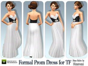 Sims 3 — Embellished Formal Dress for Teens by simromi — Go to the prom or dance in style in this embellished formal