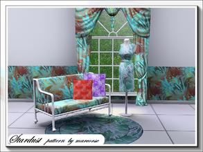 Sims 3 — Stardust_marcorse by marcorse — Stardust lilies in a muted allover repeat Fabric pattern. 3 palettes