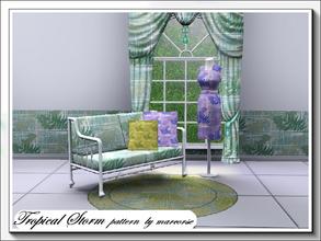 Sims 3 — Tropical Storm_marcorse by marcorse — Wind, driving rain and floating fronds are depicted in this Themed pattern