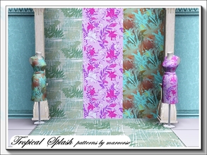 Sims 3 — Tropical Splash_marcorse by marcorse — Three patterns with a tropical flavour - Stardust and Tropicals are