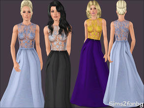 Sims 3 — 346 - Formal dress 2 by sims2fanbg — .:346 - Formal dresses:. Dress in 3 recolors,Custom
