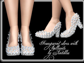 Sims 3 — Sintiklia - Transparent shoes with brilliants by SintikliaSims — 2 versions: tranparent and non-tranparent shoes