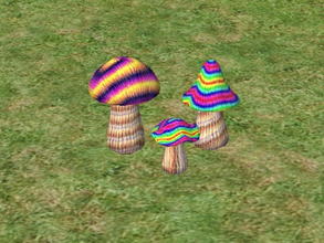 Sims 2 — Funky \'Shrooms Recolors - Psych by zaligelover2 — Mushroom sculpture recolor.
