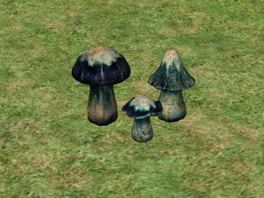 Sims 2 — Funky \'Shrooms Recolors - Darkness by zaligelover2 — Mushroom sculpture recolor.