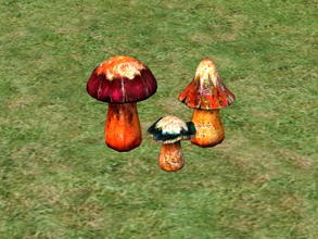 Sims 2 — Funky \'Shrooms Recolors - Radioactive by zaligelover2 — Mushroom sculpture recolor.