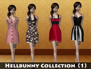 Sims 2 — HellBunny Collection  (1) by staceylynmay2 — This set includes 4 hellbunny dresses. All have the same mesh.