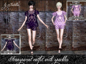 Sims 3 — Sintiklia - Transparent outfit with sparkles by SintikliaSims — For YA and Adult sims Mesh made and design fully