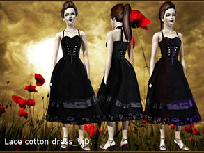 Sims 3 — Lace cottondress_T.D. by Sylvanes2 — A perfect dress for the end of the summer in a gotic style for