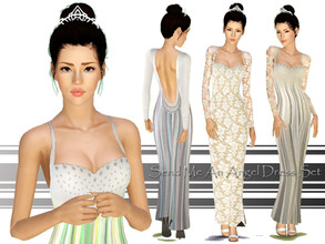 Sims 3 — Send Me an Angel Dress Set by Ms_Blue — Presenting Emma Stone in the Send Me an Angel Dresses. Can be used for