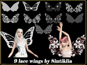 Sims 3 — Sintiklia - Lace wings by SintikliaSims — With thumbnails in CAS Teen/YA/A/E female/male sims Category: Socks 1